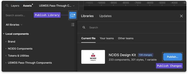 figma guide publish changes